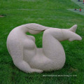 Good rank quality outdoor abstract stone nude females girl lady sculpture for garden ornament